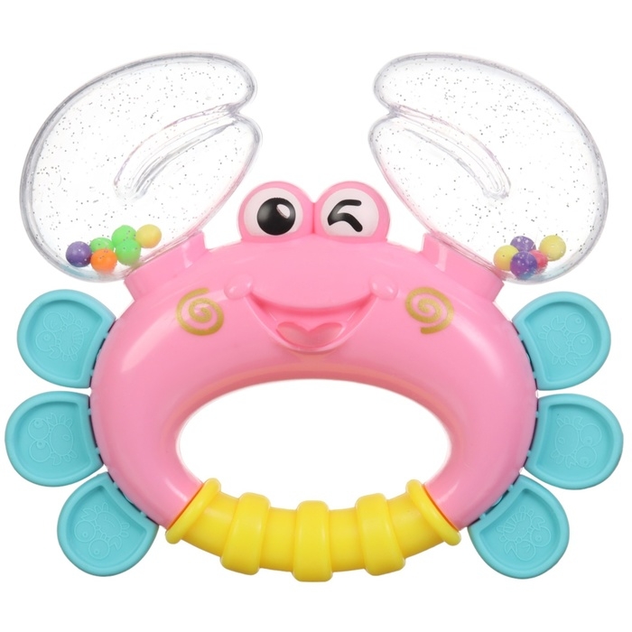 Погремушка «Крабик», цвет МИКС, Крошка Я, 12 см Погремушка «Крабик», цвет МИКС, Крошка Я, 12 см