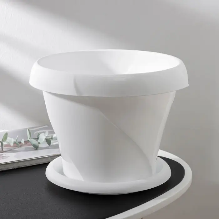 Горшок с поддоном «Флориана», 5,4 л, цвет белый Горшок с поддоном «Флориана», 5,4 л, цвет белый