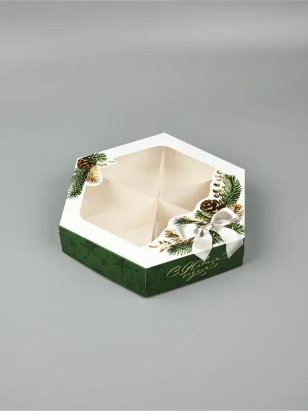 Коробка складная «С Новым годом!», еловые веточки, 23 × 23× 4 см Коробка складная «С Новым годом!», еловые веточки, 23 × 23× 4 см