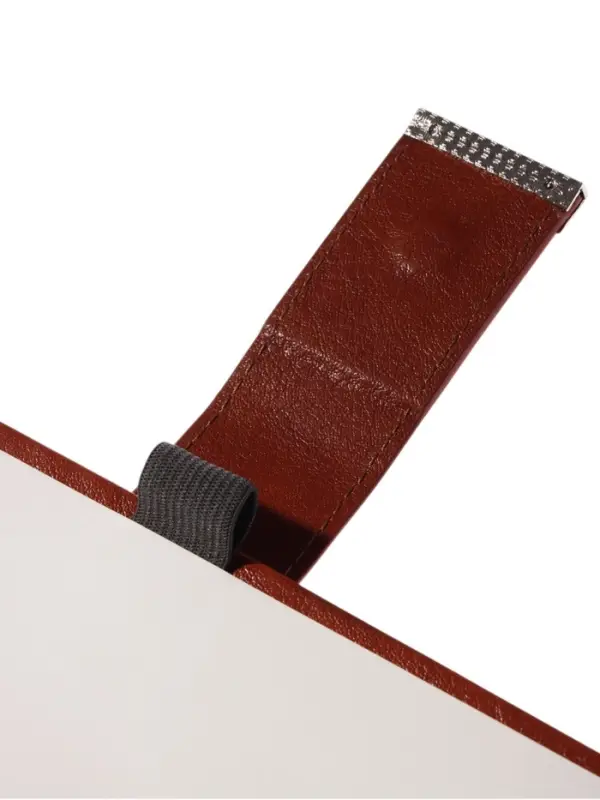 Ежедневник недатированный формат А5, с хлястиком, 112л, линия, пвх, Коричневый Ежедневник недатированный формат А5, с хлястиком, 112л, линия, пвх, Коричневый