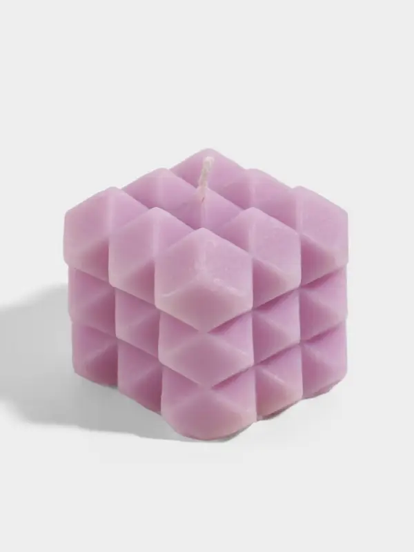 Свеча &laquo;Ромбики&raquo;, 6&times;6&times;6 см, соевый воск, МИКС