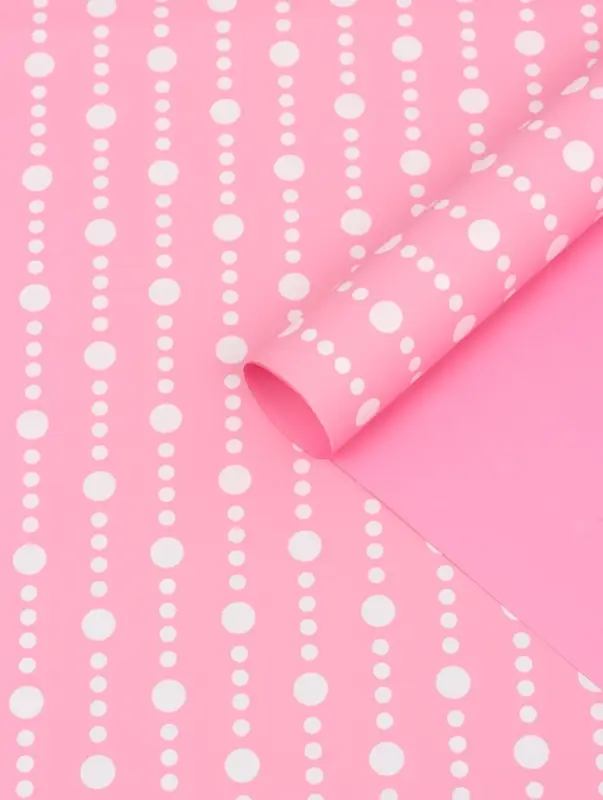 Пленка флористическая для цветов, &laquo;Бисер&raquo;, розовая, 57&times;57 см