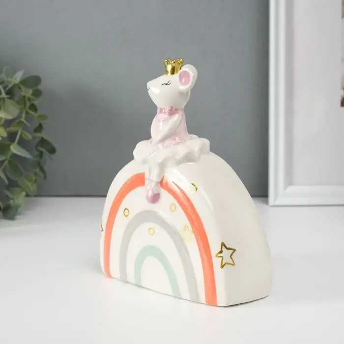 Копилка для денег &laquo;Мышка-принцесса&raquo;, керамика, 5&times;13&times;16 см