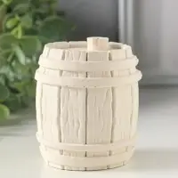 Шкатулка с крышкой, для украшений &laquo;Бочка&raquo;, 8&times;6 см, гипс