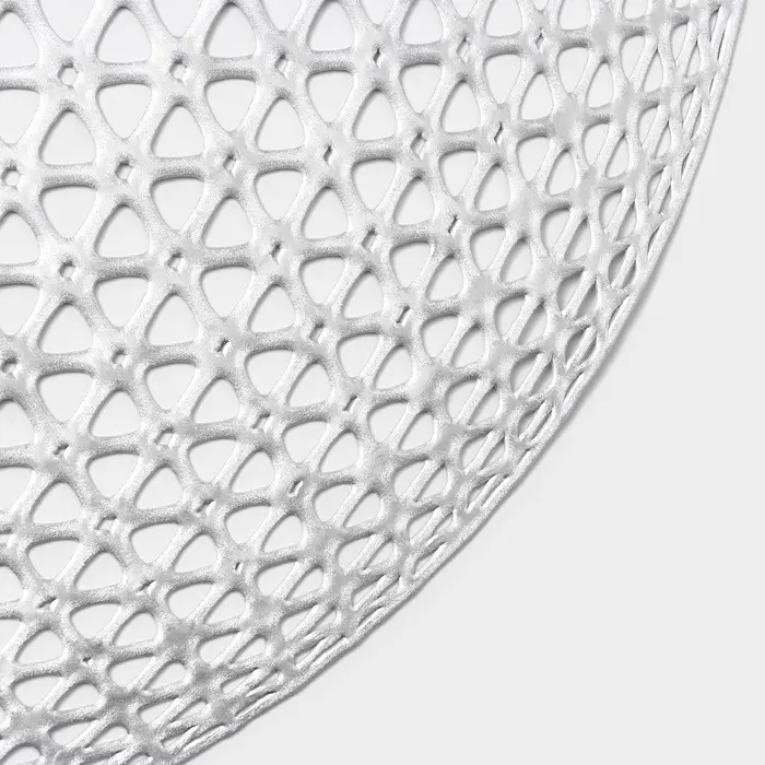 Салфетки сервировочные на стол Доляна &laquo;Сфера&raquo;, d=35.5 см, 4 шт., серебряные