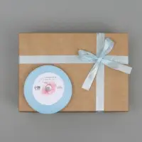 Лента атласная &laquo;Сделано с любовью&raquo;, 1.5&times;22.5 (&plusmn; 1) м, голубая