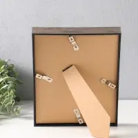 Фоторамка пластик 20х25 см "Ламберто" бежево-чёрный с золотом 26х21х3,5 см