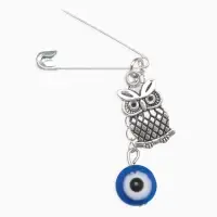 Булавка-оберег &laquo;Удачи на дороге&raquo;, 6 см, синяя в серебре