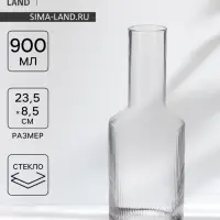 Графин Magistro &laquo;Лайн&raquo;, 900 мл, 8.5&times;23.5 см, стекло, прозрачный