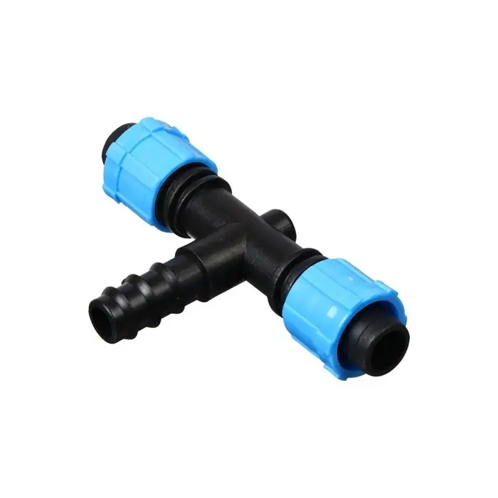 Соединитель Т-образный для капельной ленты, 16 мм — 1/2 Соединитель Т-образный для капельной ленты, 16 мм — 1/2" (12 мм) — 16 мм, пластик, Greengo