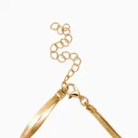 Кулон на затяжке 2 яруса медь "Медальон" 40/70см, круг, цвет золото