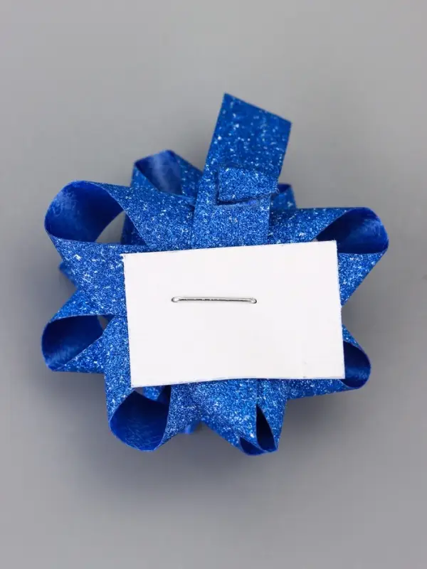 Подарочный Бант - звезда №3.5, с блестками, для упаковки подарков, набор 8 шт., МИКС