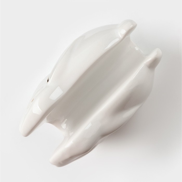 Салфетница Доляна «Зайка в золотом», 12×7×8,5 см, цвет белый Салфетница Доляна «Зайка в золотом», 12×7×8,5 см, цвет белый