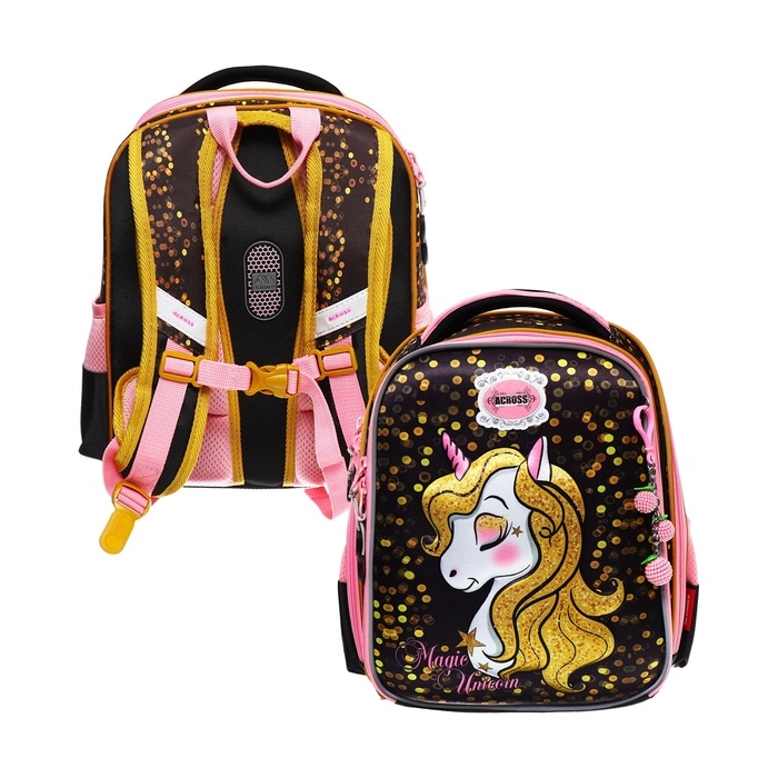 Рюкзак каркасный 35 х 28 х 15 см, Across 392, фиолетовый/розовый Рюкзак каркасный 35 х 28 х 15 см, Across 392, фиолетовый/розовый