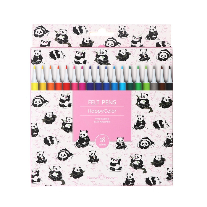 Фломастеры 18 цветов Happycolor, МИКС Фломастеры 18 цветов Happycolor, МИКС