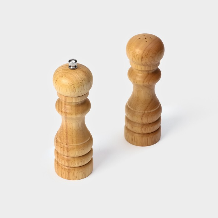 Набор для специй Доляна «Комфорт», 2 предмета: мельница и солонка Набор для специй Доляна «Комфорт», 2 предмета: мельница и солонка