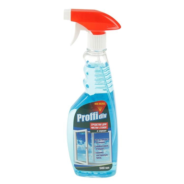 Средство для мытья стёкол и зеркал Proffidiv, морозная свежесть, 500 мл Средство для мытья стёкол и зеркал Proffidiv, морозная свежесть, 500 мл
