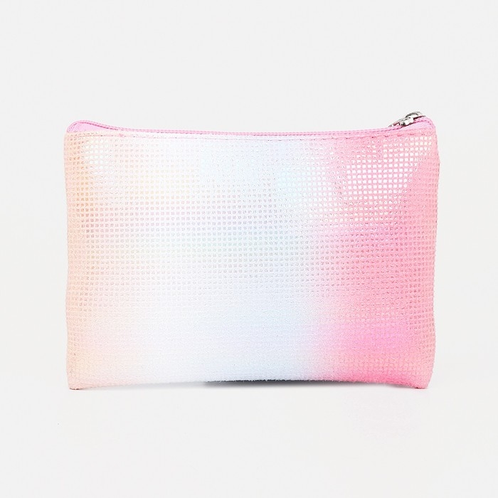 Набор косметичек 2 в 1 на молниях, цвет розовый