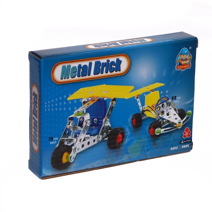 Конструктор металлический «Гонка», 68 деталей Конструктор металлический «Гонка», 68 деталей