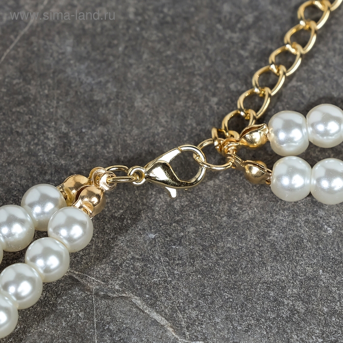 Набор 2 предмета: серьги, колье «Антуанетта» вспышка, цвет белый в золоте, 40 см Набор 2 предмета: серьги, колье «Антуанетта» вспышка, цвет белый в золоте, 40 см