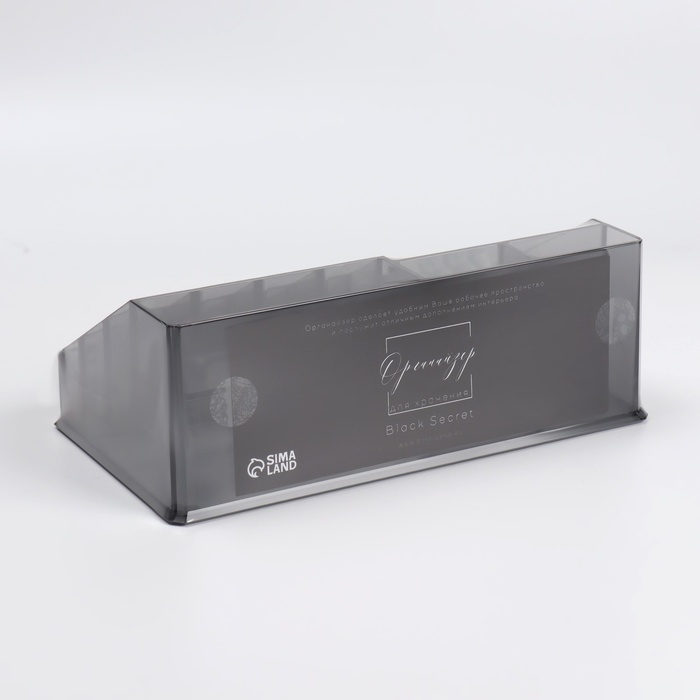 Органайзер для хранения, 16 секций, 12,5 × 21,5 × 8 см, цвет чёрный