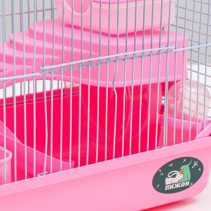Клетка для грызунов Клетка для грызунов "Пижон", 27 х 21 х 27 см, розовая
