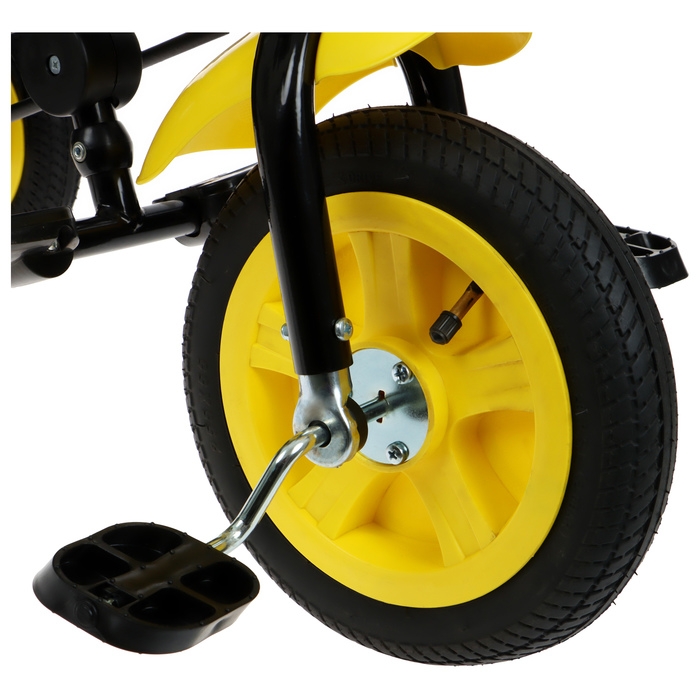 Велосипед трёхколёсный Vivat 1, принт абстракция чёрный/жёлтый Велосипед трёхколёсный Vivat 1, принт абстракция чёрный/жёлтый