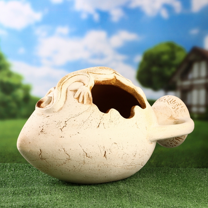 Фигурное кашпо  Фигурное кашпо "Амфора с ящерицей" 64х38см