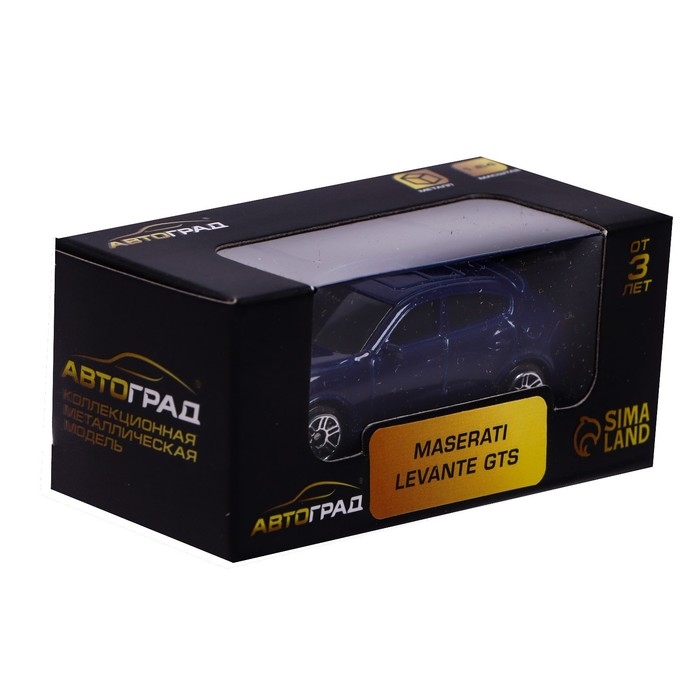 Машина металлическая MASERATI LEVANTE GTS, 1:64, цвет синий Машина металлическая MASERATI LEVANTE GTS, 1:64, цвет синий