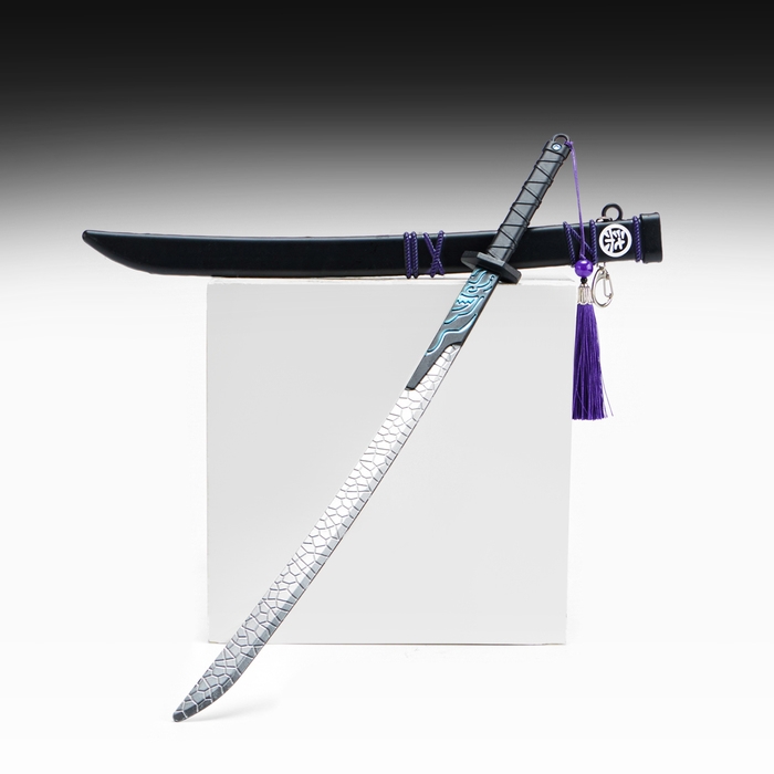 Сувенирное оружие подвесное мини Сувенирное оружие подвесное мини "Катана Севена", брелок, 39 см, чёрная