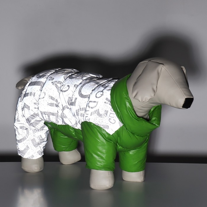 Комбинезон "Ультра" светоотражающий, размер 14 (ДС 32 см, ОГ 42 см, ОШ 31 см), зелёный