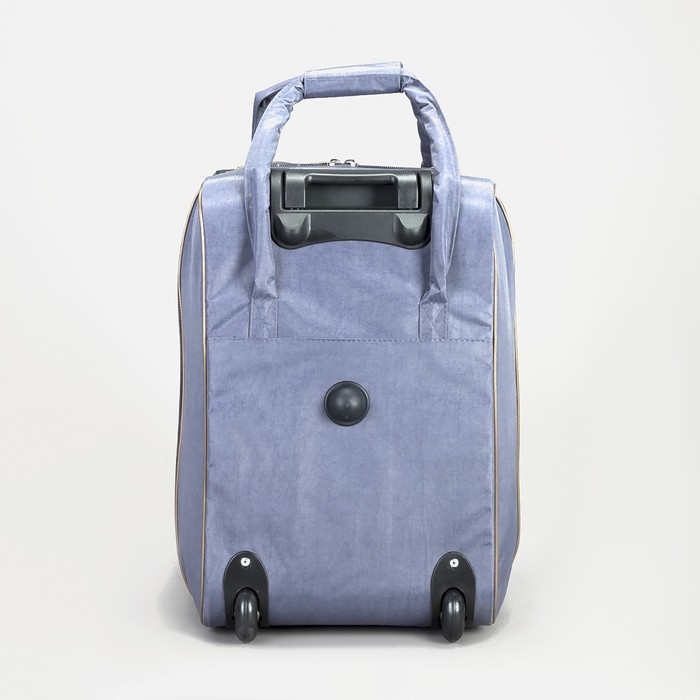 Чемодан малый 20" с сумкой, отдел на молнии, наружный карман, с расширением, цвет серый