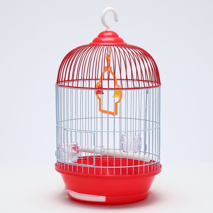 Клетка для птиц круглая укомплектованная Bd-4/2, 23,5 х 33 см, красная Клетка для птиц круглая укомплектованная Bd-4/2, 23,5 х 33 см, красная