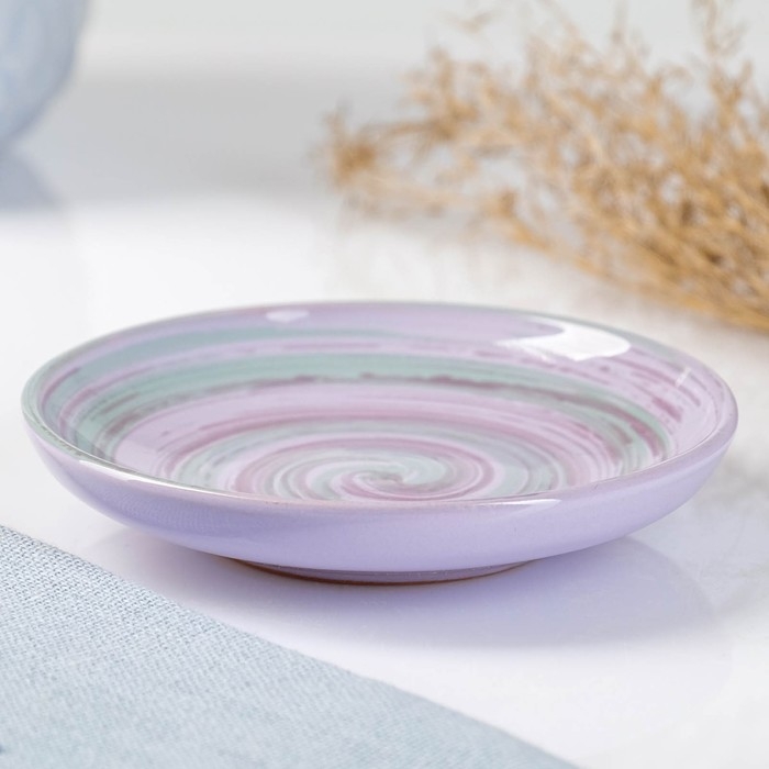 Блюдце Блюдце "Борисовское" малое, 10х2см, лаванда