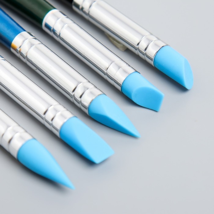 Набор инструментов для придания формы Набор инструментов для придания формы "Краски" 5 шт h=16 и 17 см дерево, металл, резина