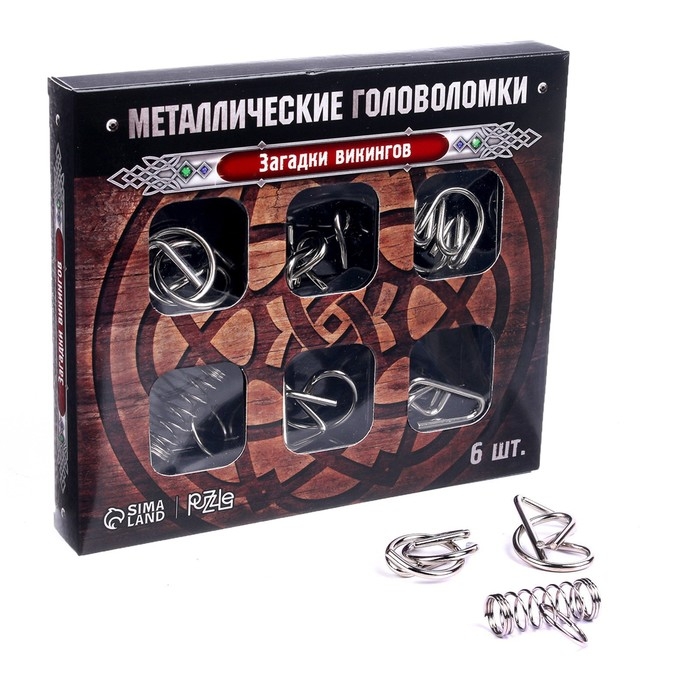 Головоломка металлическая «Загадки Викингов», набор 6 шт. Головоломка металлическая «Загадки Викингов», набор 6 шт.
