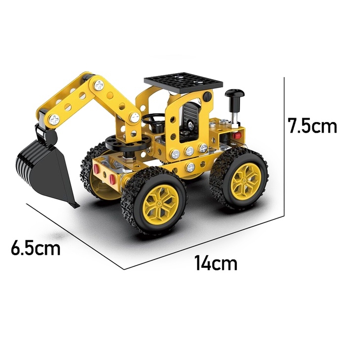 Конструктор металлический «Строительная техника», 6 вариантов сборки , 146 деталей Конструктор металлический «Строительная техника», 6 вариантов сборки , 146 деталей