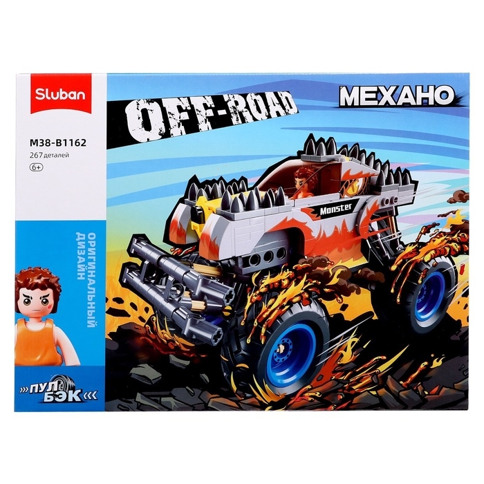 Конструктор внедорожник &laquo;Бигфут&raquo; Sluban Механо, инерционный, 267 деталей, 6+