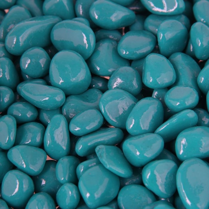 Грунт для аквариума  Грунт для аквариума "Галька цветная,  бирюзовая" 800г фр 8-12 мм