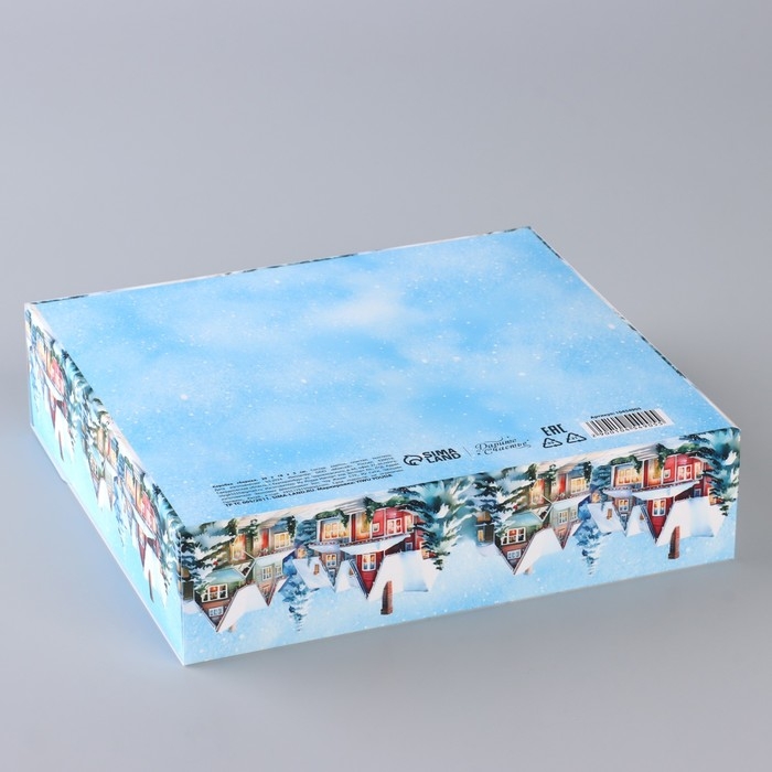 Коробка новогодняя складная «Шар чудес» 20 х18 х 5 см, Новый год Коробка новогодняя складная «Шар чудес» 20 х18 х 5 см, Новый год