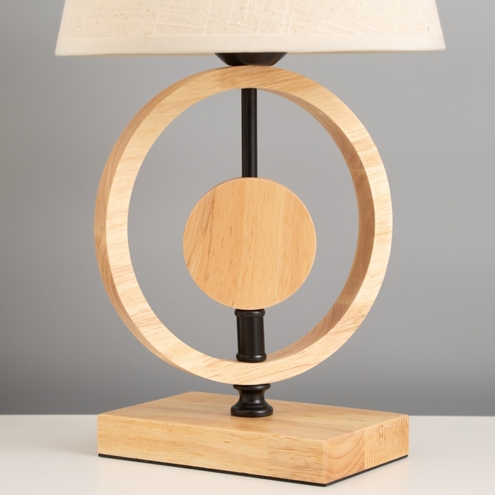 Лампа настольная Лампа настольная "Конье" 1х40Вт Е27 светлое дерево 11,5х11,5х27см