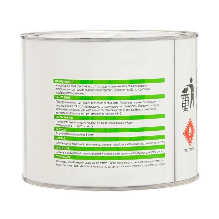 Грунт-эмаль 3 в 1 быстросохнущий (Дарада) (ГОСТ) коричневый 1,8 кг Грунт-эмаль 3 в 1 быстросохнущий (Дарада) (ГОСТ) коричневый 1,8 кг