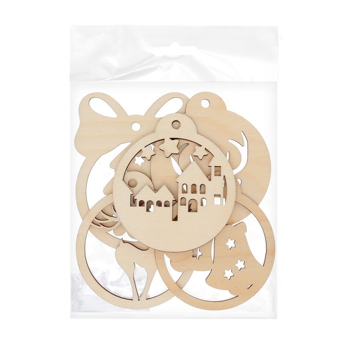 Набор для творчества «Роспись по дереву» 5 шт., с ленточкой Набор для творчества «Роспись по дереву» 5 шт., с ленточкой