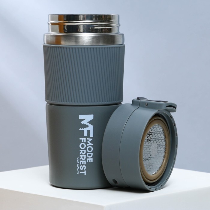 Термостакан с кнопкой MODE FORREST, 380 мл, цвет серый, сохраняет тепло 6-8 ч Термостакан с кнопкой MODE FORREST, 380 мл, цвет серый, сохраняет тепло 6-8 ч