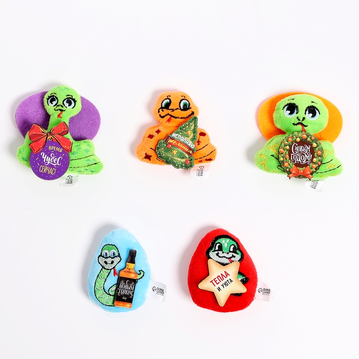 Новый год. Мягкий магнит «Змея», МИКС Новый год. Мягкий магнит «Змея», МИКС