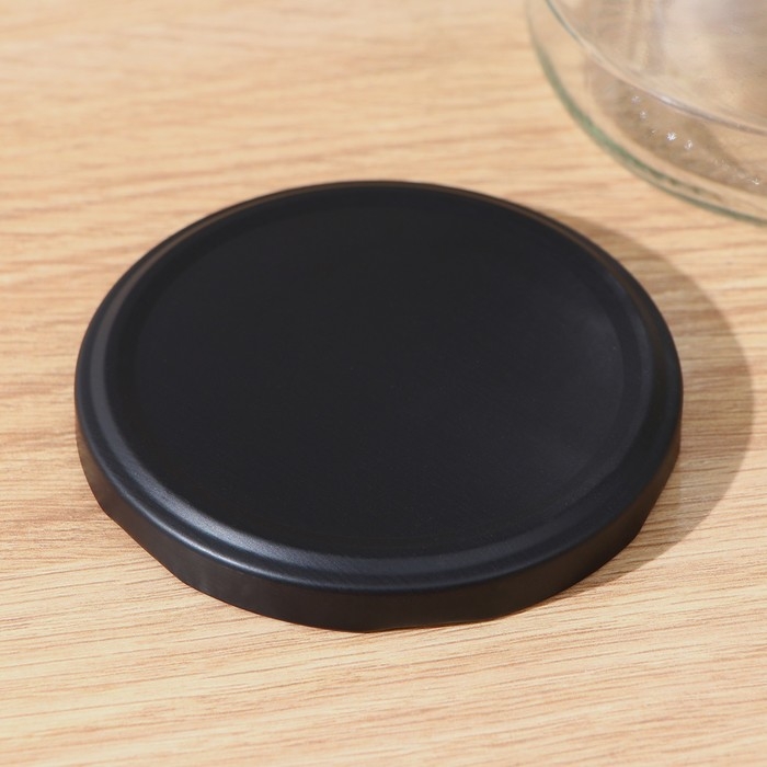 Крышки для консервирования Доляна, ТО-82 мм, металл, цвет чёрный матовый, 20 шт Крышки для консервирования Доляна, ТО-82 мм, металл, цвет чёрный матовый, 20 шт