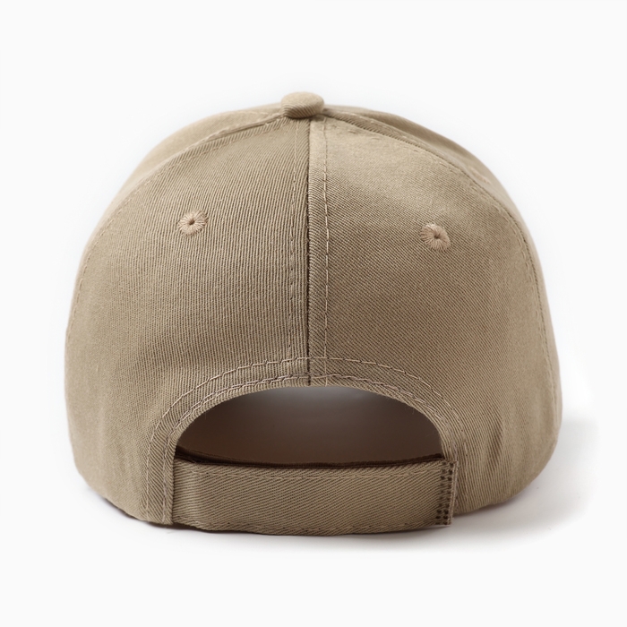 Кепка однотонная MINAKU, цвет бежевый, р-р 52-54