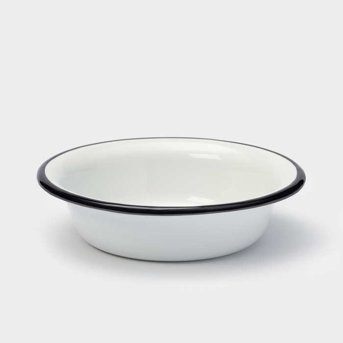 Миска эмалированная, 400 мл, d=15 см, без деколи, цвет белый Миска эмалированная, 400 мл, d=15 см, без деколи, цвет белый