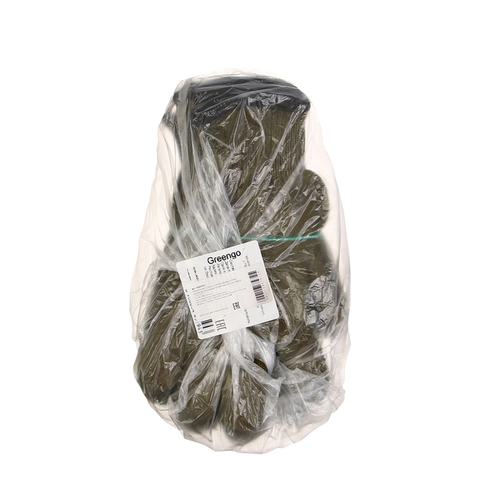 Перчатки садовые, хб, вязка 10 класс, 5 нитей, размер 10, с ПВХ точками, оливковые, в наборе 5 пар