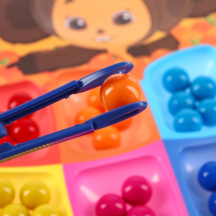 Развивающий сортер для детей Развивающий сортер для детей "Весёлые бусинки", 8 цветов, Чебурашка